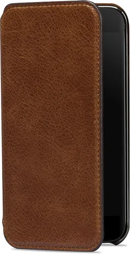 Miniatura 2 de Sena Cartera Ultra Delgada Libro De Billetera De Cuero Más Delgada Funda De Libro Para iPhone 6, 7, 8 - Cognac