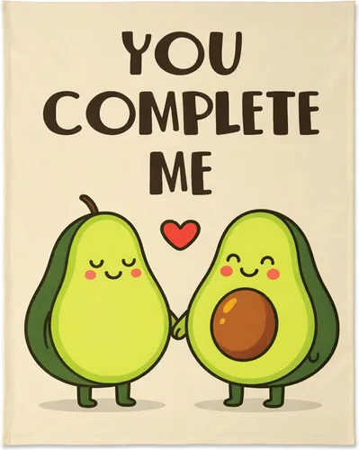 Ethisa Manta de aguacate para parejas de 50 x 60 pulgadas, divertida manta de forro polar para San Valentín, aniversario, boda, regalo romántico
