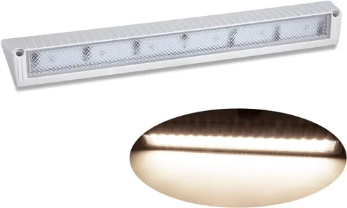 Miniatura 12 de Raycharm Luminaria de inundación LED exterior de 13 pulgadas, haz de ángulo descendente de 40°, blanco frío de 6000 K, 12 V/24 V CC, salida de alto