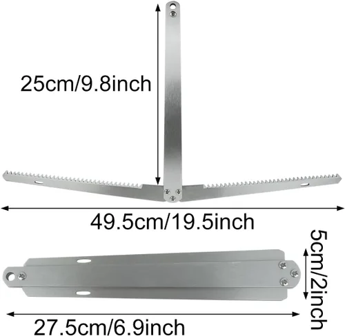 Miniatura 2 de Cortador de hierba para plantas acuáticas con extractor de malezas Paracord de 49.2 ft, cortador de malezas acuáticas, cuchillo de hierba de agua