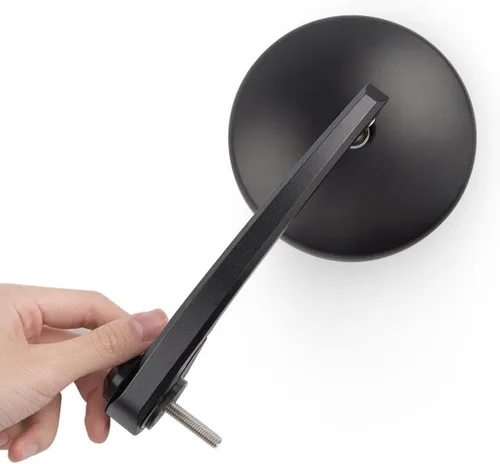 KiWAV Espejos de extremo de barra Eclipse negro compatible con Interceptor 650