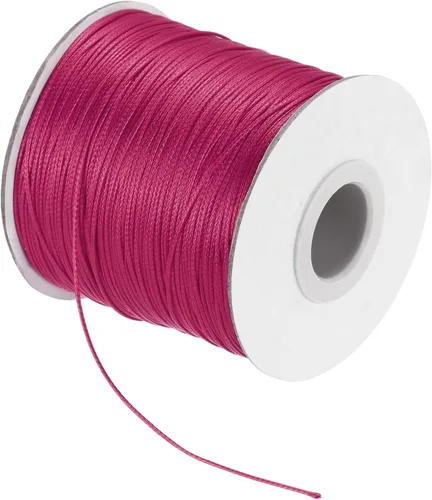 Miniatura 74 de MECCANIXITY Cordón encerado de poliéster encerado de 0.020 in, cuerda de cera de 175 yardas para hacer pulseras, collares, cuentas, joyería y Negro