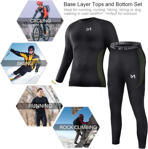Miniatura 5 de MEETYOO mens Men's Thermal Underwear Set Sport Long Johns Base Layer