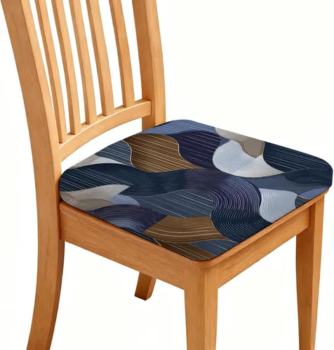 Miniatura 11 de Fundas de asiento para silla, paquete de 4 fundas impermeables elásticas para silla de comedor con lazos elásticos, extraíbles y lavables, Rosa