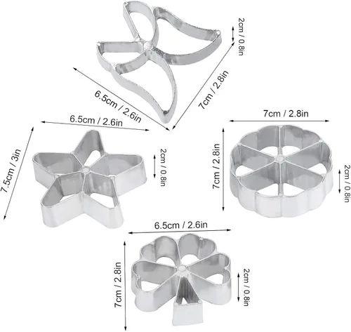 Miniatura 3 de Moldes de hierro para gofres de rosetón de flores, innovadores para impresión de pasteles, galletas, moho de pastelería con mango para postre