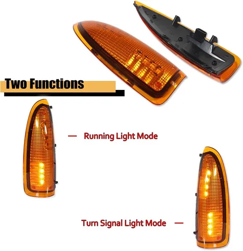 Miniatura 2 de para 2003 2004 2005 2006 2007 Ford F250 F350 F450 F550 F650 Super Duty y 2000-2005 Ford Excursion Luz de Señal de Giro de Lente Ámbar LED Marcador