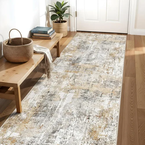 Miniatura 83 de Alfombra antideslizante lavable de 2 x 3 pies - Alfombra suave de pelo bajo para cocina, entrada y dormitorio - Tapete moderno para puerta