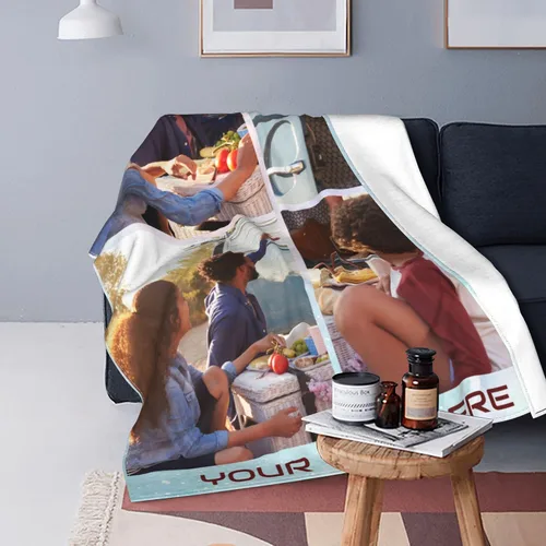 Miniatura 7 de Abybela Mantas personalizadas con fotos, mantas de fotos personalizadas con mis propias fotos, manta personalizada regalos para el día de la madre