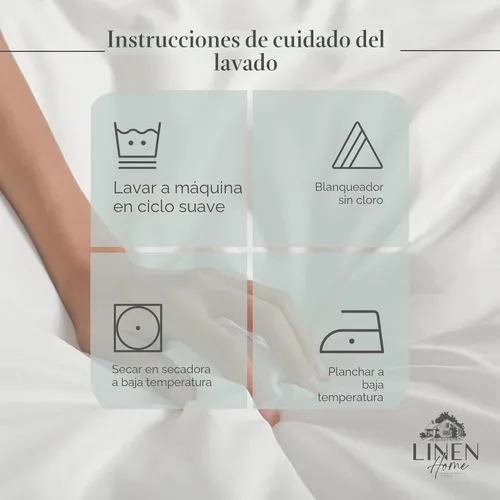 Miniatura 5 de Linen Home Juego de 4 sábanas de percal de 100 % algodón, tamaño Queen, color turco pastel, bolsillo profundo, 1 sábana encimera, 1 sábana bajera
