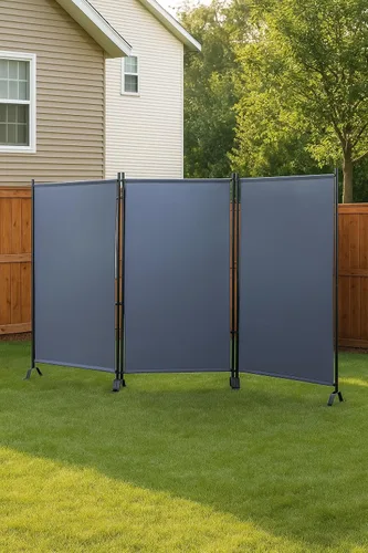 Miniatura 6 de Productos Proman FS17067 Galaxy - Divisor de habitación para interior/exterior (3 paneles), 102” de ancho x 16” de profundidad x 71” de alto Gris