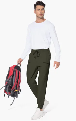 Miniatura 9 de M MAROAUT Pantalones deportivos para hombre, pantalones deportivos ligeros con bolsillos con cremallera, pantalones de entrenamiento para gimnasio