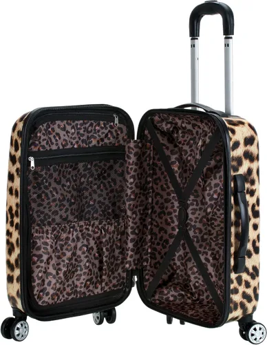 Miniatura 10 de Rockland - Equipaje Safari con carcasa rígida y ruedas, Leopard), F196-LEOPARD