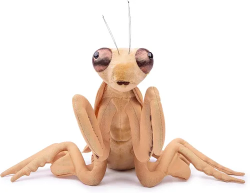 Miniatura 5 de Peluche grande de Mantis marrón – Animales de peluche realistas de mantis religiosa marrón de 15 pulgadas, juguetes de insectos de alas grandes