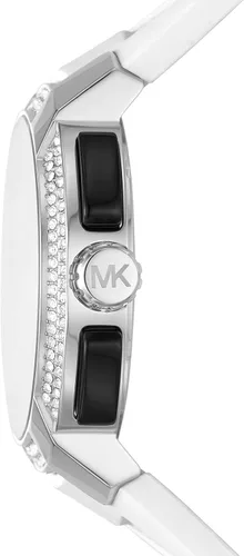 Miniatura 2 de Michael Kors Sidney - Reloj de cuarzo de acero inoxidable con correa de silicona para mujer