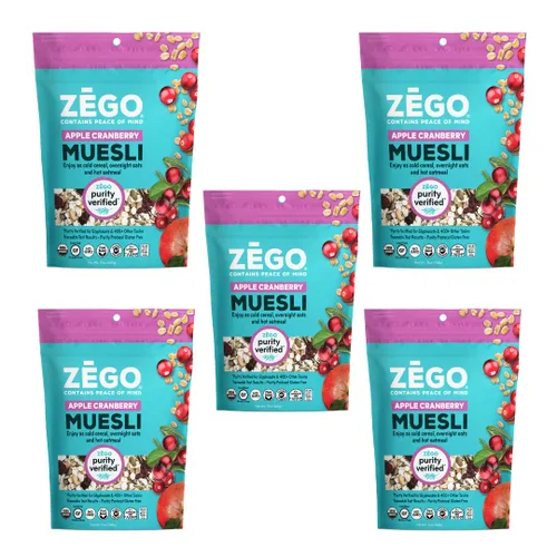 Miniatura 7 de ZEGO Foods Organic Superfood Avena y Muesli, certificado sin gluten (manzana y arándano) 13 onzas