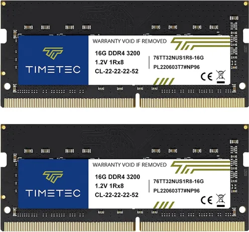 Miniatura 22 de Timetec 16GB Kit (2x8GB) DDR4 3200MHz (o 2933MHz o 2666MHz) PC4-25600 No ECC Sin búfer 1.2V CL22 1Rx8 Rango único 260 pines SODIMM Módulo de memoria