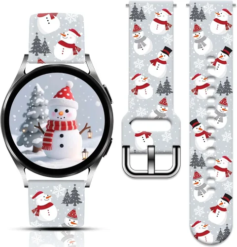 Miniatura 13 de 20mm Banda de reloj para festividades de Navidad, Halloween y Acción de Gracias Compatible con Samsung Galaxy Watch 7/6/5/4 de 40 mm, 44 mm/Watch 6
