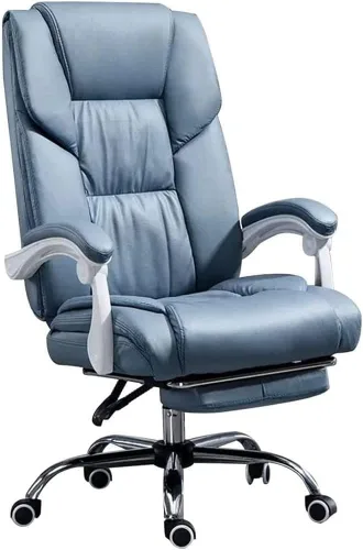 Miniatura 9 de Ergonomic Executive Leather Chairs with Footrest Lumbar Support Comfortable High Back Office Chair for Long Sitting Computer Home Bedroom Black