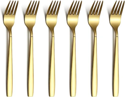 Miniatura 9 de Berglander Servidores de pastelería de pastel de oro, juego de servir de acero inoxidable, juego de cuchillos para pasteles y servidores, perfecto