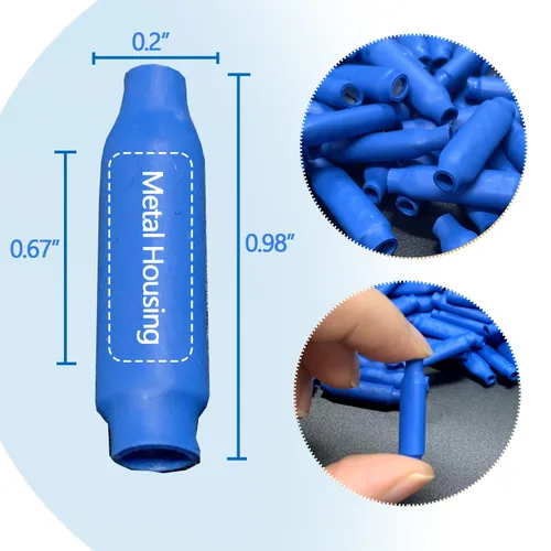 Miniatura 2 de Conectores B azules rellenos de silicona con alambre B húmedo de gel de alarma para teléfono, empalmes tipo frijol para bajo voltaje (1000 unidades)