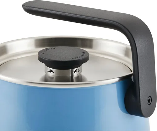 Miniatura 11 de KitchenAid Teakettles - Tetera silbadora de acero esmaltada y lista para inducción, tapa de acero inoxidable, 2 cuartos de galón, terciopelo azul