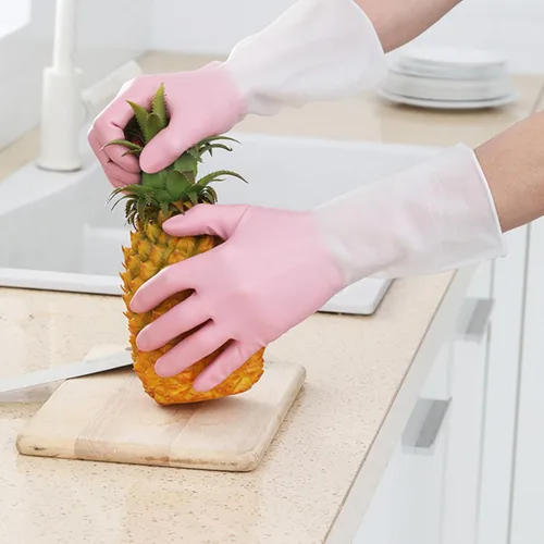 Miniatura 5 de Guantes de goma para lavavajillas, guantes de limpieza para mujeres, guantes de lavado de platos, talla M. Perfectos para mujeres y hombres