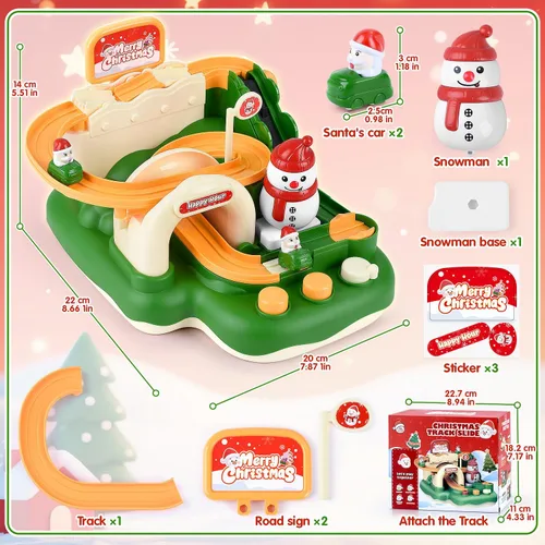 Miniatura 7 de Regalo de Navidad para Niño y Niña de 3 Años - Pista de Carreras de Autos Magnética para Niños Pequeños, Juguetes Educativos Stem para Nietos
