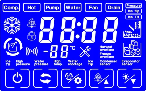 Máquina para hacer hielo Pantalla táctil LCD OEM, para reparación de reemplazo de su máquina de hielo comercial, para Vevor, Cotlin, Coolski
