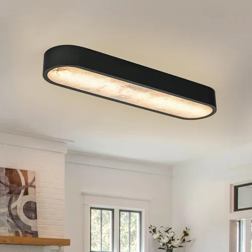 Miniatura 15 de EDISLIVE Lámpara de Techo Regulable de 19 pulgadas Moderna Minimalista LED de Forma Redonda de Madera, Metal y Acrílico, Lámpara de Techo de Montaje