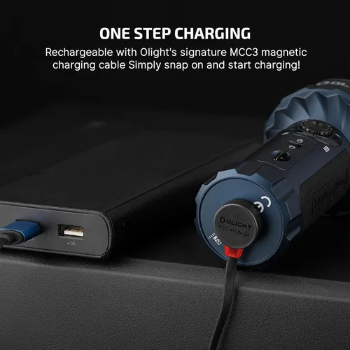 Miniatura 8 de OLIGHT Marauder Mini 7,000 lúmenes linterna brillante con distancia de haz de 600 metros, potentes luces RGB, recargable magnética para trabajo al