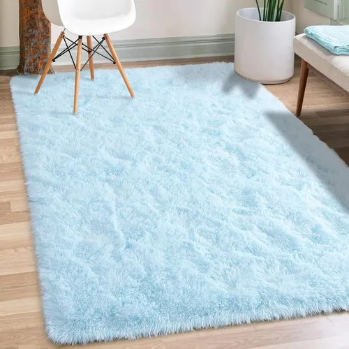 Miniatura 98 de Merelax Alfombra Moderna Suave y Esponjosa Shaggy para Dormitorio Sala de Estar Decoración de Sillas Pequeñas Alfombras Tapetes para Pies Piso, Verde