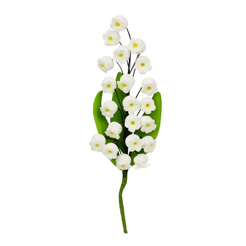Miniatura 2 de O'CREME Lily-of-the-Valley - Espray de flores de azúcar de goma de 6 pulgadas, flores comestibles para decoración de pasteles, decoración de flores