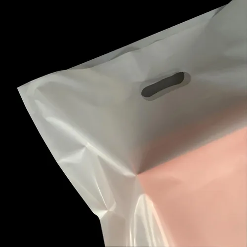 Miniatura 5 de Krodtige Paquete de 100 bolsas blancas extragrandes de 20 x 22 x 2 mil de grosor con asas troqueladas, bolsas de plástico brillante perfectas