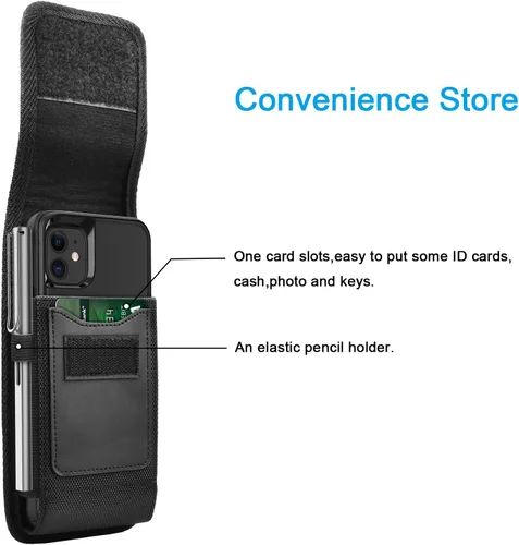 Miniatura 4 de Funda de nailon para cinturón con clip de metal para iPhone 17 Pro Max iPhone 16 15 14 13 12 11 XS max 17 Air 13 Mini 12 Mini soporte para cinturón