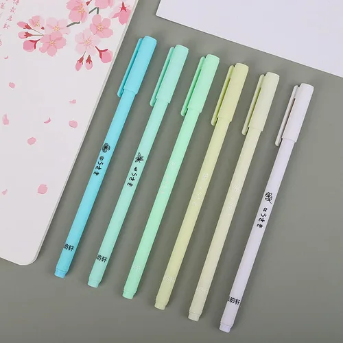 Miniatura 5 de Paquete de 12 bolígrafos de tinta de gel, color rosa, verde, caramelo, tinta negra de 0.020 in, punta extrafina, bonitos bolígrafos para escribir