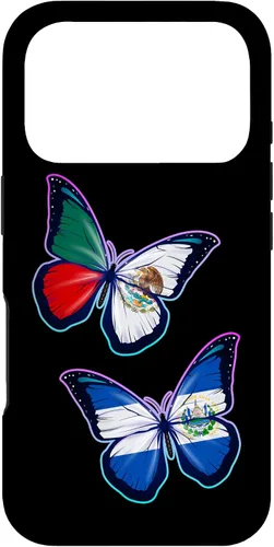 Miniatura 30 de El Salvador y México bicultural Roots - Carcasa para iPhone 17 (versión mariposa)