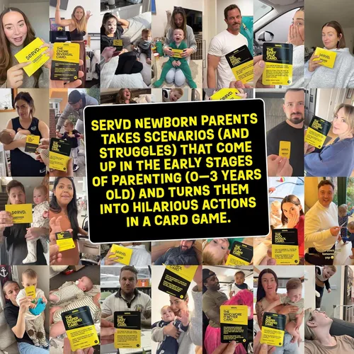 Miniatura 8 de Hasbro SERVD Juego Edición para Padres Primerizos – Divertidísimo Juego de Cartas para Parejas de la Vida Real para Bebés y Nuevos Padres, Primeros