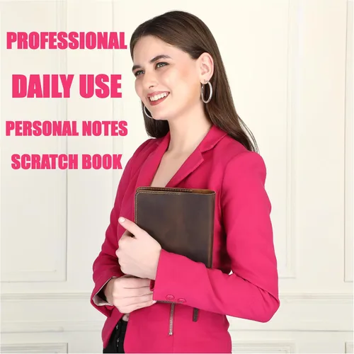 Miniatura 2 de Funda de diario de cuero A5, funda de diario recargable para Moleskine grande, funda de cuaderno de cuero hecha a mano, funda de diario A5