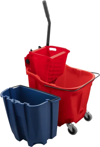 Miniatura 13 de Carlisle FoodService Products Omnifit - Cubo para trapeador con escurridor de prensa lateral e inserto de agua sucia para limpieza de pisos