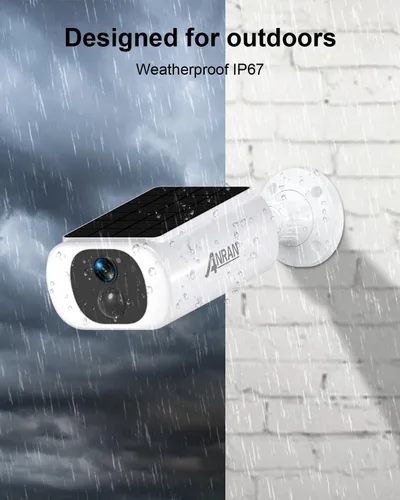 Miniatura 6 de ANRAN Cámara de seguridad solar de 5 MP para exteriores, cámara inalámbrica WiFi alimentada por batería para vigilancia del hogar con panel solar