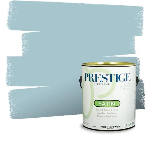 Miniatura 1519 de Pintura Exterior + imprimación PRESTIGE, todo-en-uno, 1 galón, acabado mate, color comparable al Valspar* Royal Gray* VS151-Gris real
