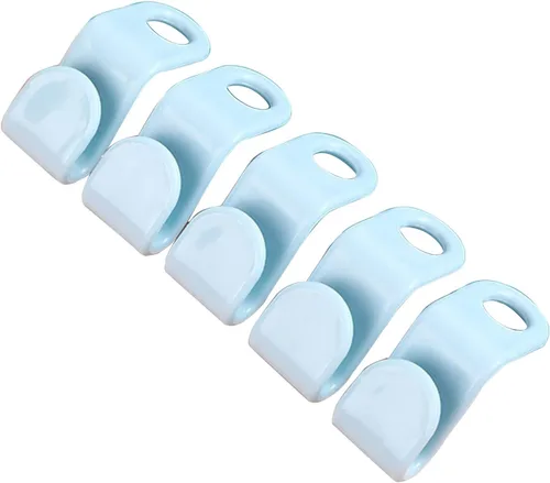 Miniatura 8 de 10 ganchos de plástico para ahorrar espacio, organizador de almacenamiento de ropa, ganchos de conector