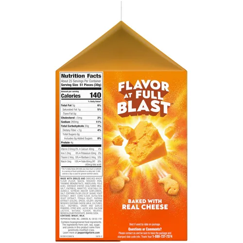 Miniatura 6 de Goldfish Galletas saladas con sabor extra a queso cheddar Flavor Blasted, caja de 27.3 oz
