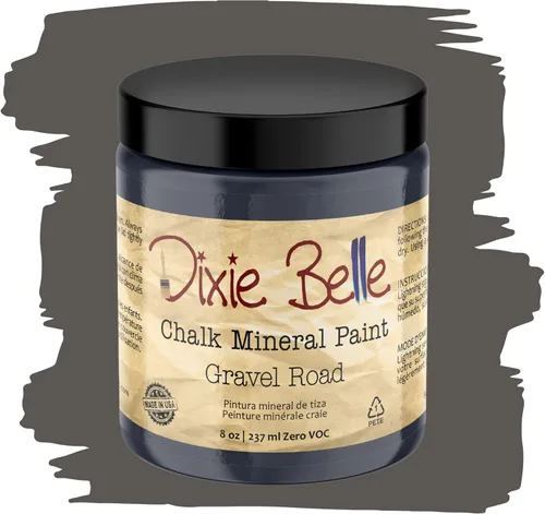 Miniatura 238 de Dixie Belle Paint Company - Pintura con acabado de tiza para muebles, color negro (Caviar), 1 galón, 128 fl oz, pintura mineral color rosa intenso