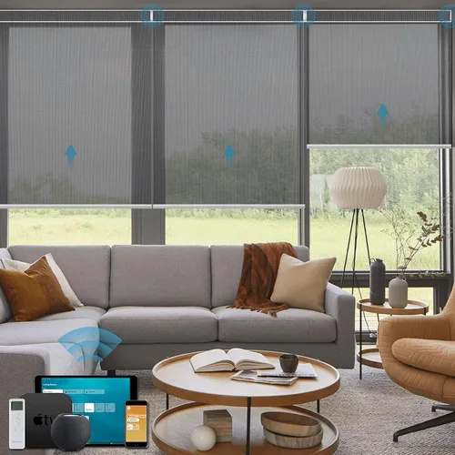 Miniatura 16 de Cortinas enrollables inteligentes de filtrado de luz motorizadas compatibles con HomeKit, persianas inteligentes para ventanas con 1% de apertura