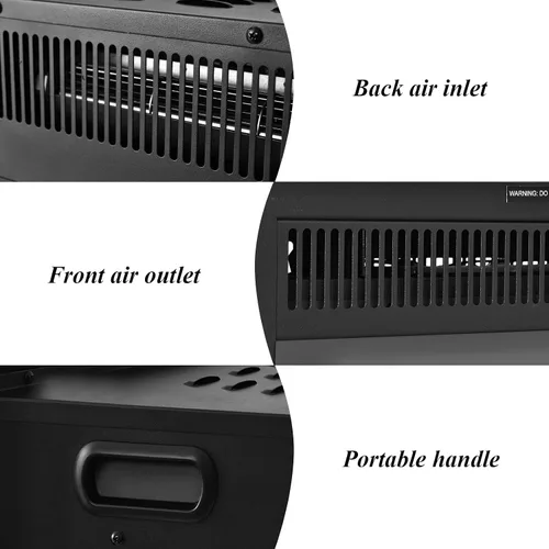 Miniatura 9 de COSTWAY Insertos de chimenea eléctrica de 22.5 pulgadas, chimenea decorativa empotrada de pared de 1500 W e independiente con control remoto, 7