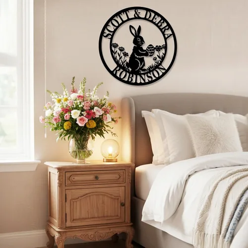 Miniatura 6 de Regalos de boda para parejas 2025, carteles personalizados con apellidos para el hogar, carteles de metal personalizados, decoración de pared