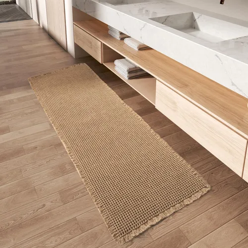 Miniatura 42 de AMOAMI Tapete de baño mejorado con diseño de gofre, súper absorbente, antideslizante, para suelo de baño, lavable a máquina, con borlas, tapetes