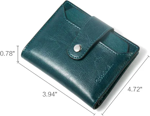 Miniatura 5 de BOSTANTEN - Billetera de cuero para mujer con bloqueo RFID, pequeña, con cremallera, de bolsillo, para tarjetas, con ventana para documento