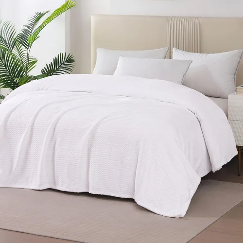 Miniatura 15 de Whale Flotilla Manta de Forro Polar Transpirable Tamaño Twin para Cama (90x66 Pulgadas), Mantas Súper Suaves y Peludas para Todas las Estaciones